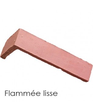 Plaquette de parement d'angle Flammée lisse