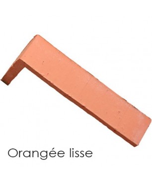 Plaquette de parement d'angle Orangée lisse