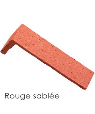 Plaquette de parement d'angle Rouge sablée