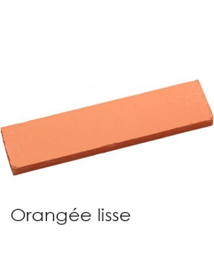 Plaquette de parement droit orangée lisse