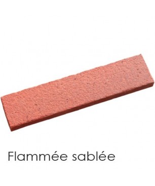 Plaquette de parement droit flammée sablée