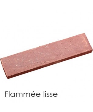 Plaquette de parement droit flammée lisse