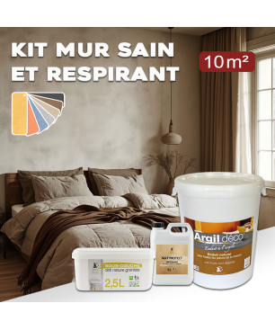 Kit enduit argile mur sain et respirant