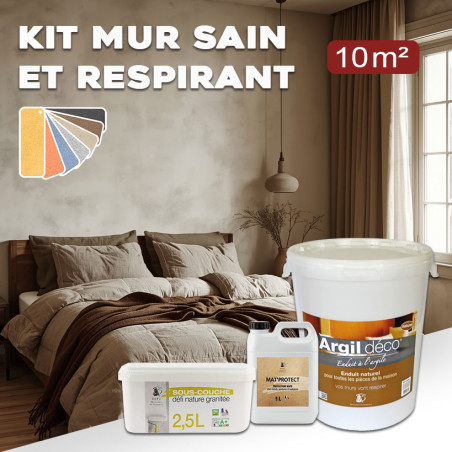 Kit enduit argile mur sain et respirant