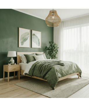 Kit mur sain et respirant salon Vert amande